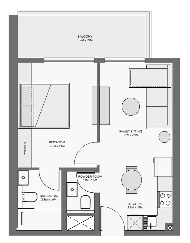 BNH Real Estate Developer Equiti Gate floor plan