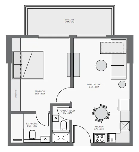 BNH Real Estate Developer Equiti Gate floor plan