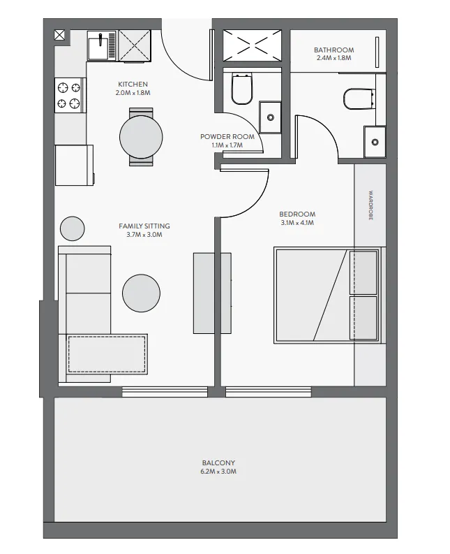 BNH Real Estate Developer Equiti Gate floor plan