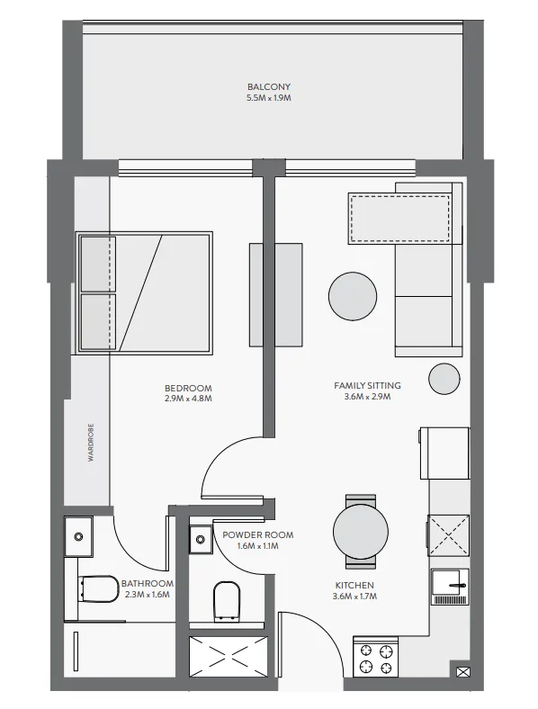 BNH Real Estate Developer Equiti Gate floor plan