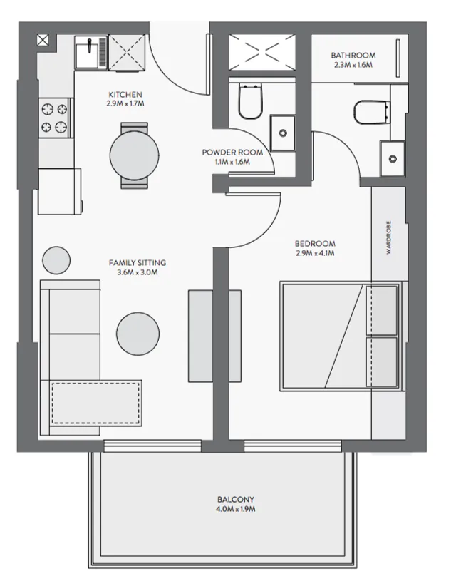 BNH Real Estate Developer Equiti Gate floor plan