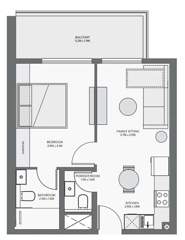 BNH Real Estate Developer Equiti Gate floor plan