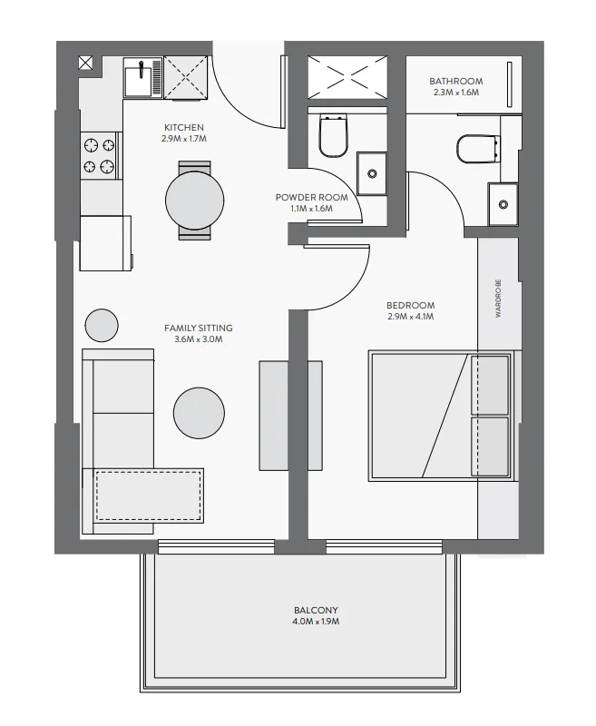 BNH Real Estate Developer Equiti Gate floor plan