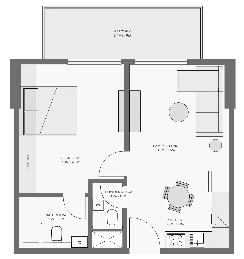 BNH Real Estate Developer Equiti Gate floor plan
