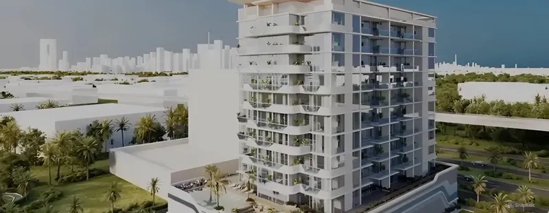Exterior at Evora Residences in Jebel Ali Village Dubai