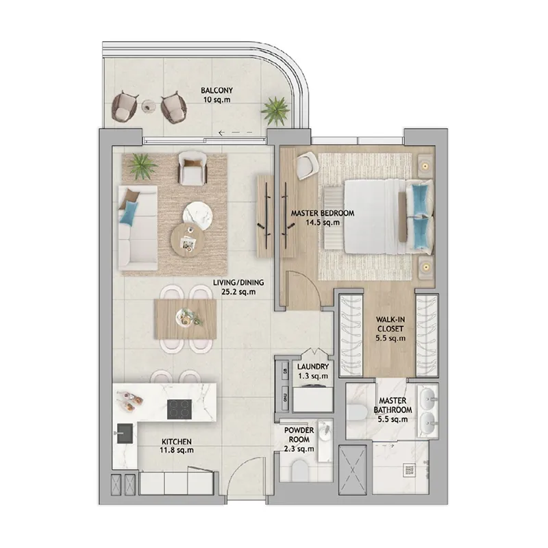 ALDAR Fahid Beach Terraces floor plan