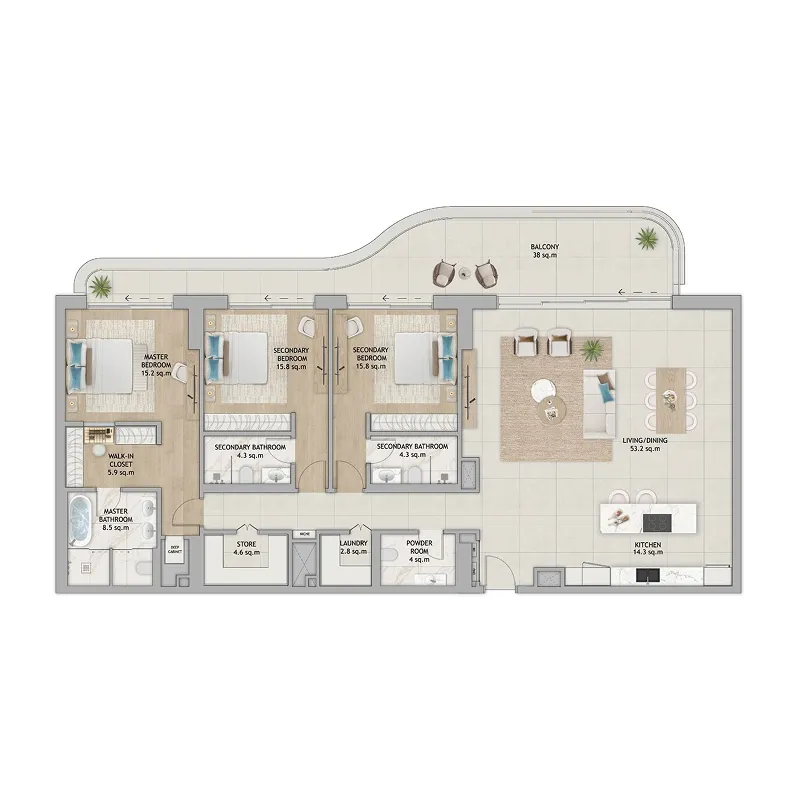 ALDAR Fahid Beach Terraces floor plan