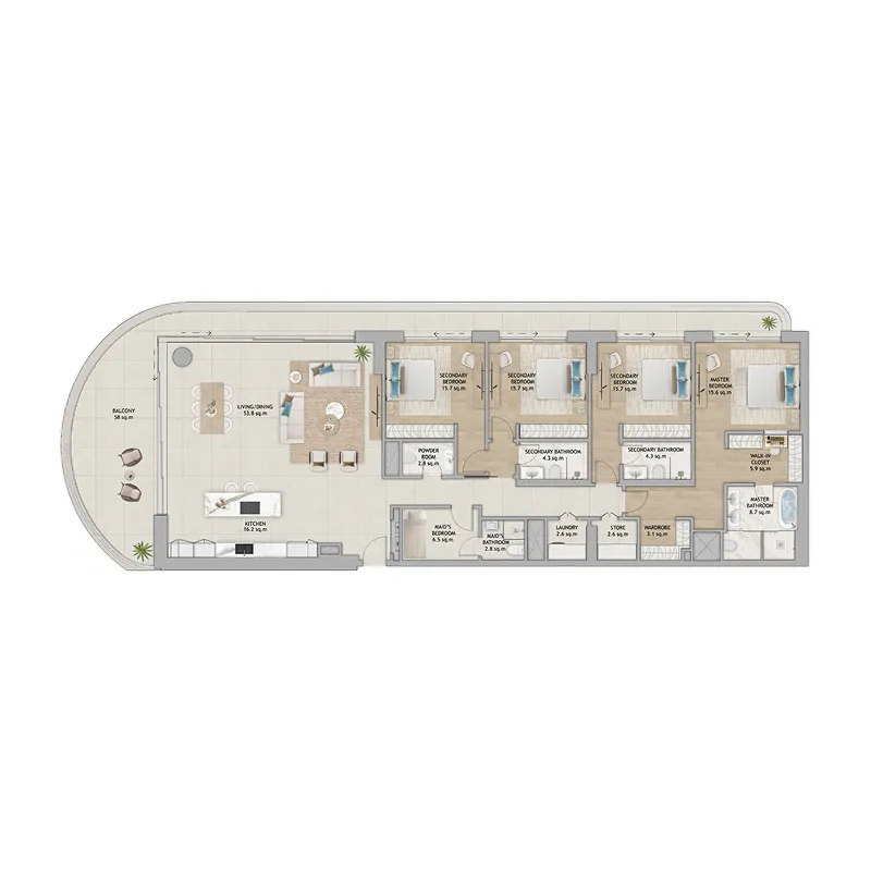 ALDAR Fahid Beach Terraces floor plan