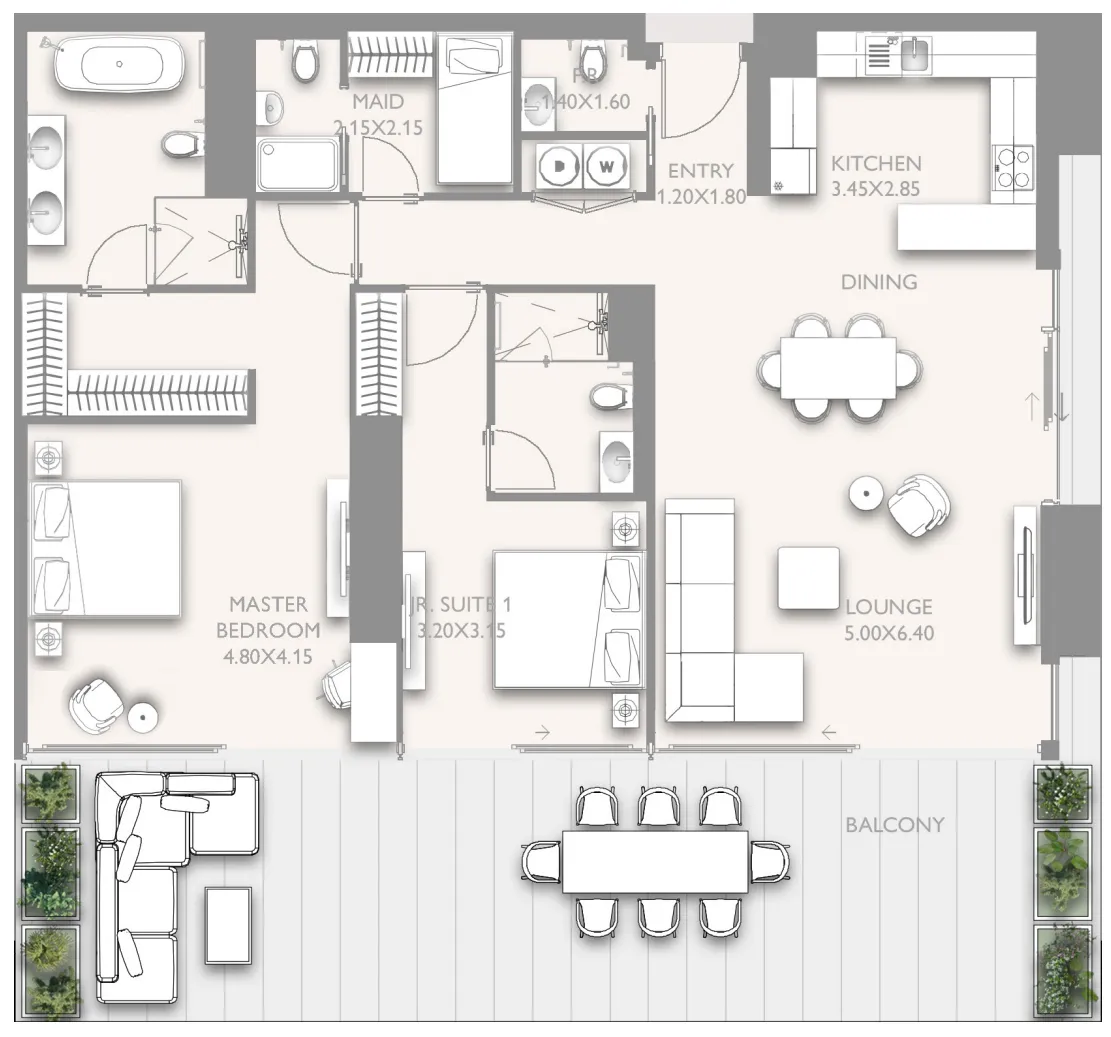 SOL Properties Fairmont Residences Solara Tower floor plan