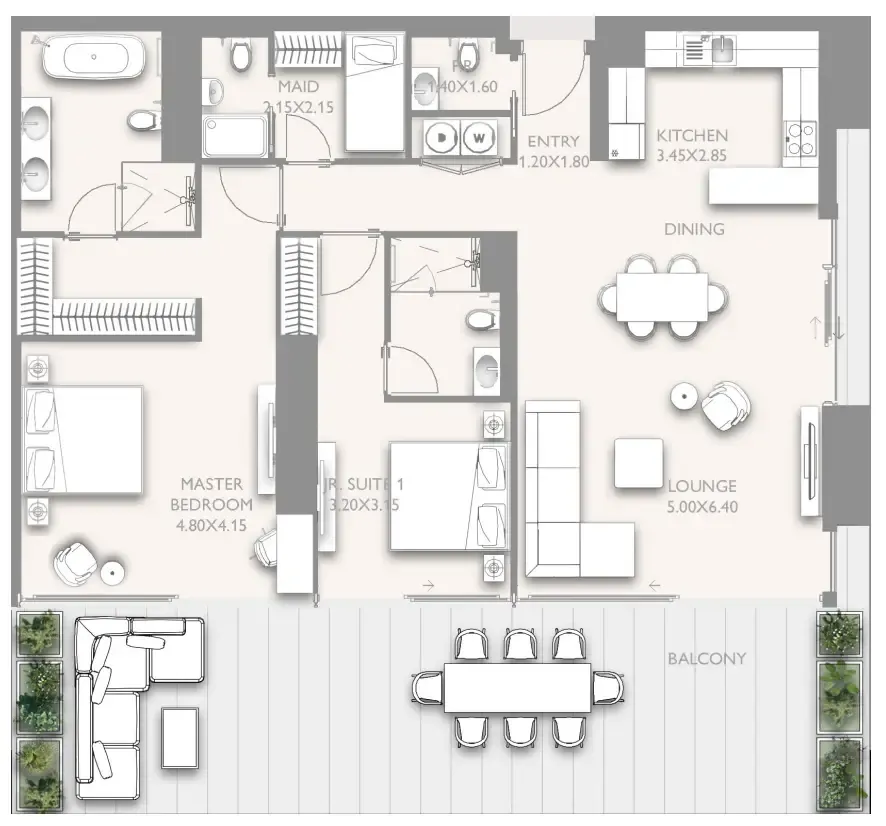 SOL Properties Fairmont Residences Solara Tower floor plan