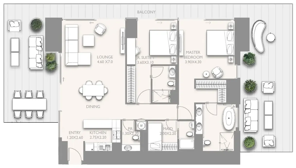 SOL Properties Fairmont Residences Solara Tower floor plan