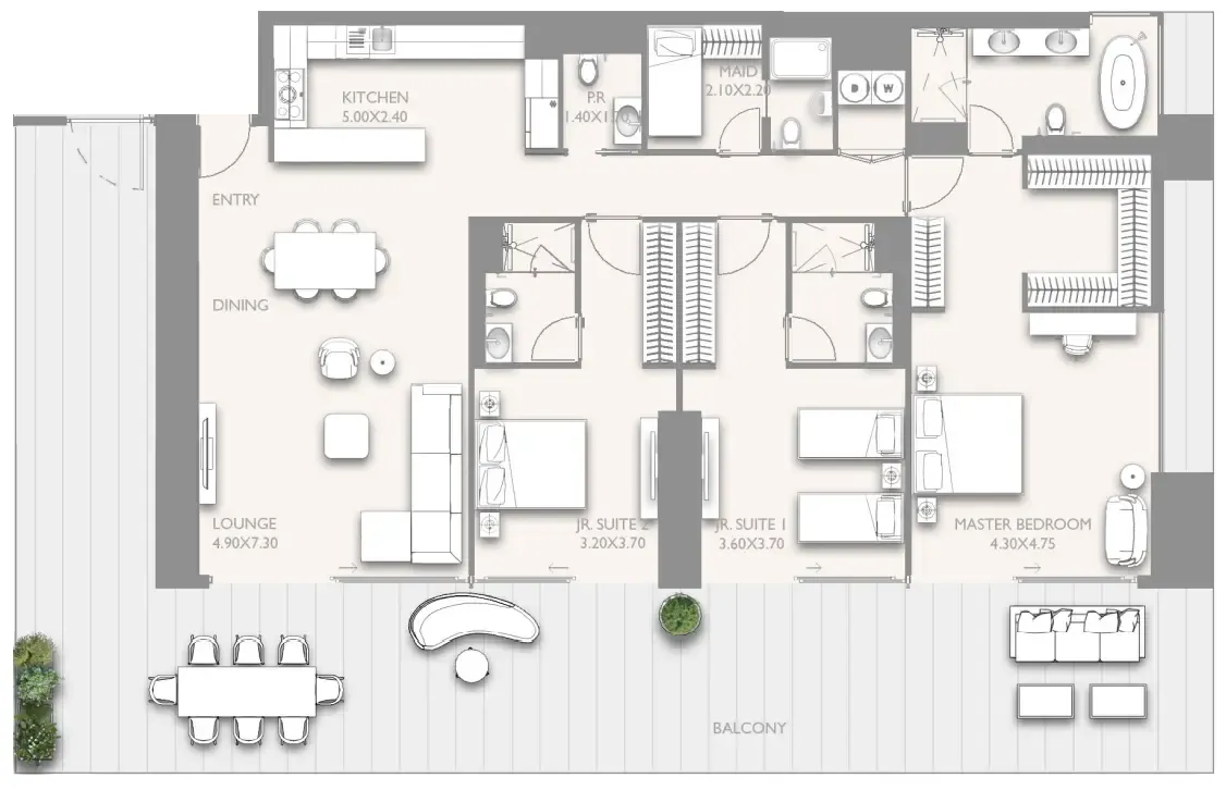 SOL Properties Fairmont Residences Solara Tower floor plan