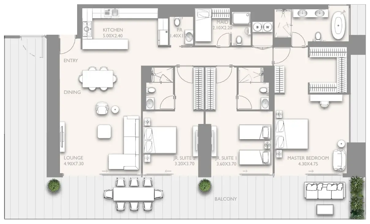 SOL Properties Fairmont Residences Solara Tower floor plan
