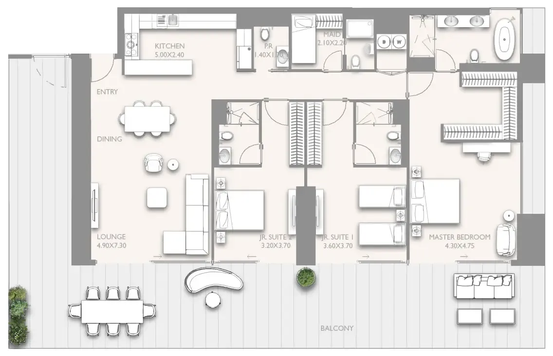 SOL Properties Fairmont Residences Solara Tower floor plan