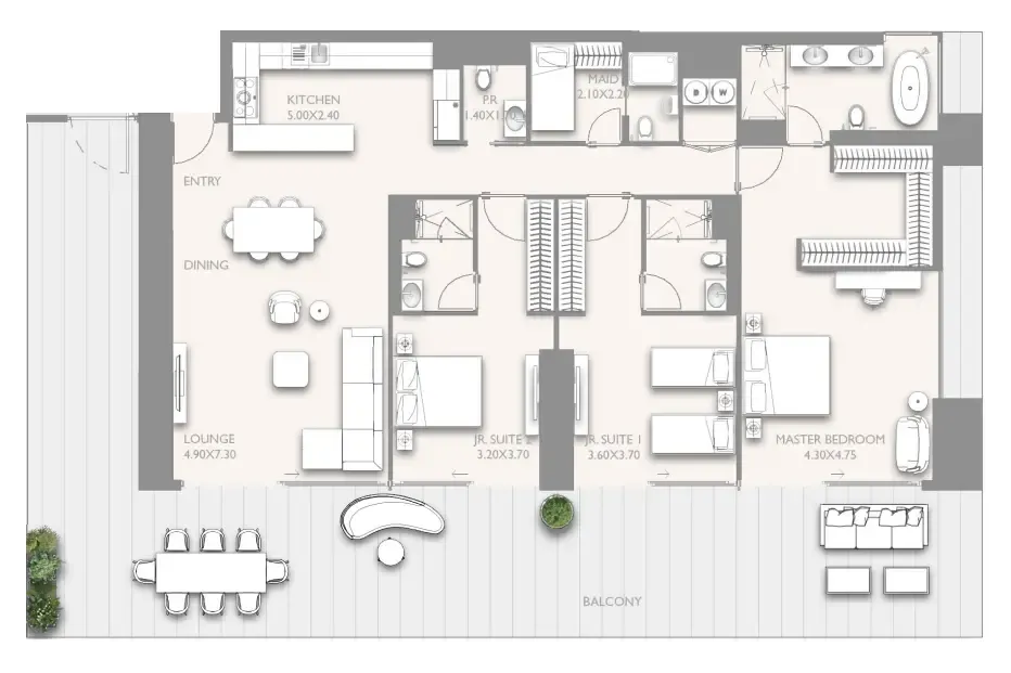 SOL Properties Fairmont Residences Solara Tower floor plan