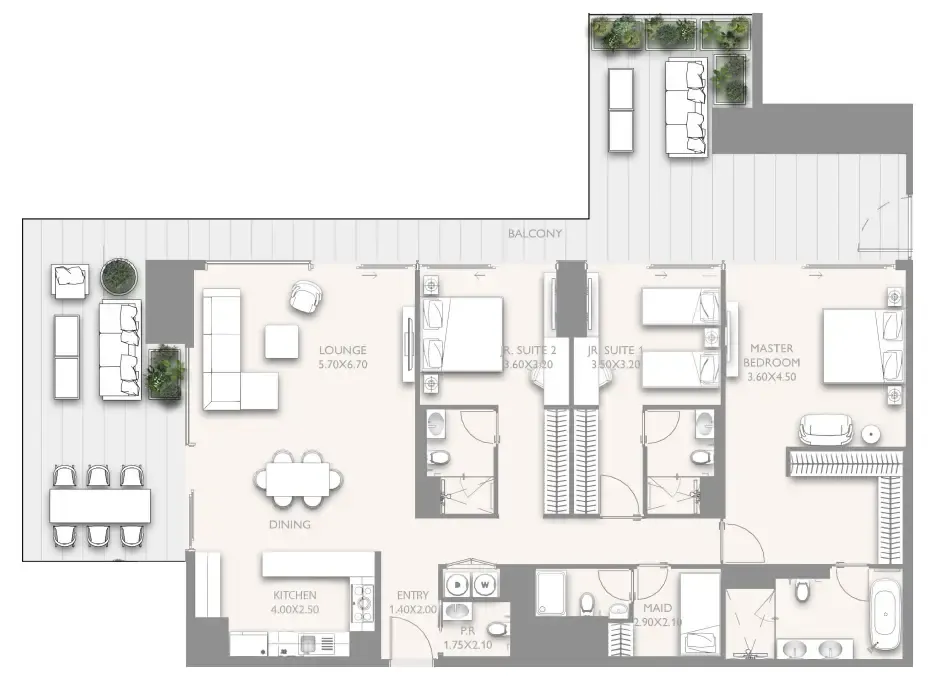 SOL Properties Fairmont Residences Solara Tower floor plan