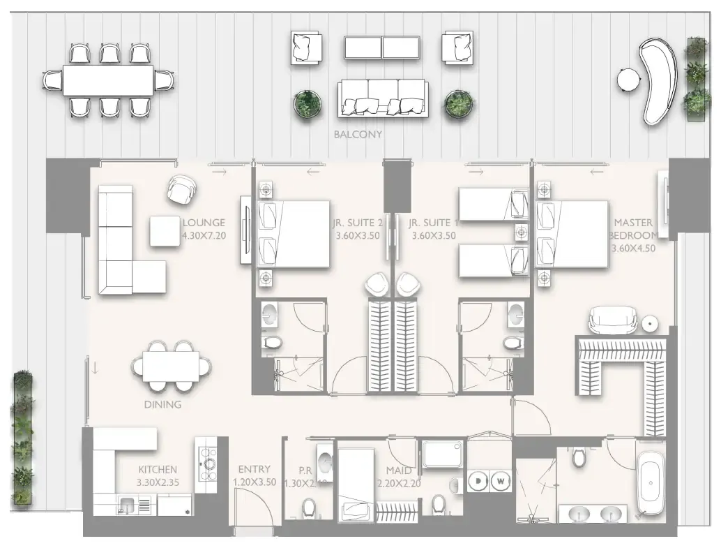 SOL Properties Fairmont Residences Solara Tower floor plan