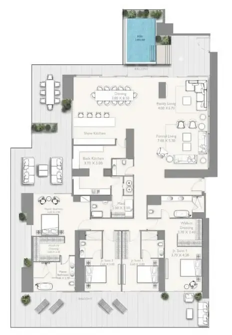 SOL Properties Fairmont Residences Solara Tower floor plan