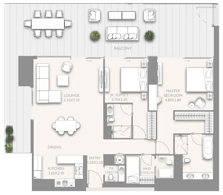 SOL Properties Fairmont Residences Solara Tower floor plan