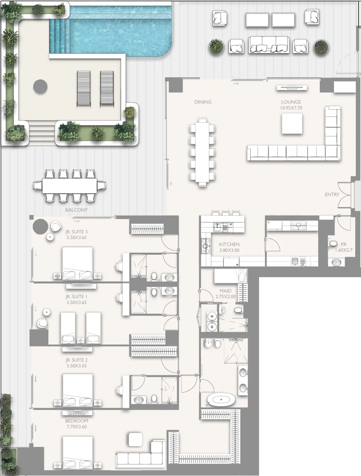 SOL Properties Fairmont Residences Solara Tower floor plan