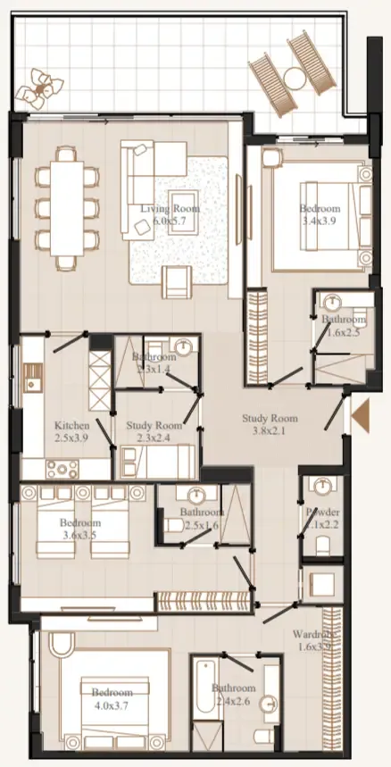 Eminent Real Estate Development Flamingo LUX floor plan