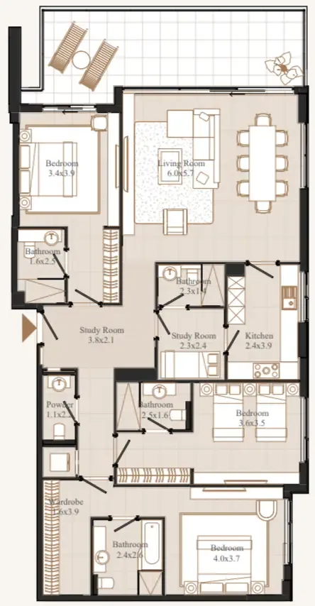 Eminent Real Estate Development Flamingo LUX floor plan