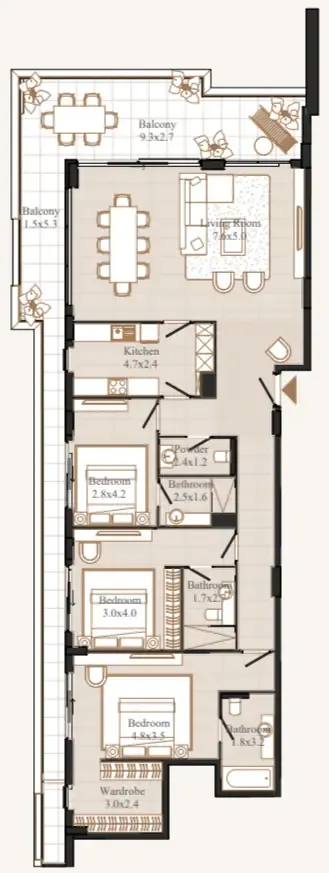 Eminent Real Estate Development Flamingo LUX floor plan