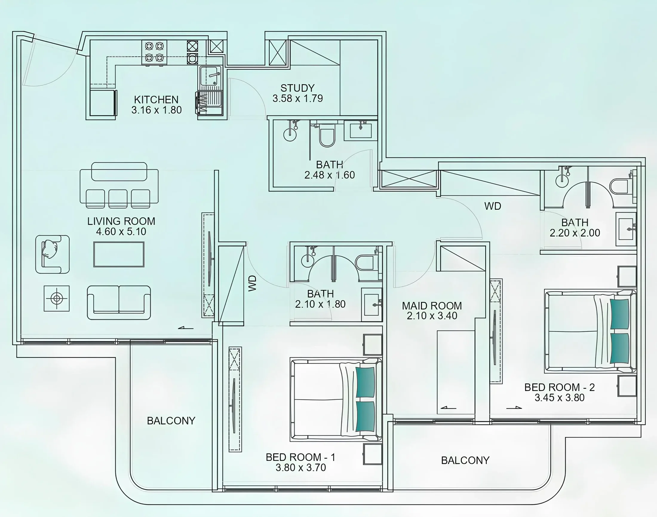 Mashriq Elite Floarea Breeze floor plan