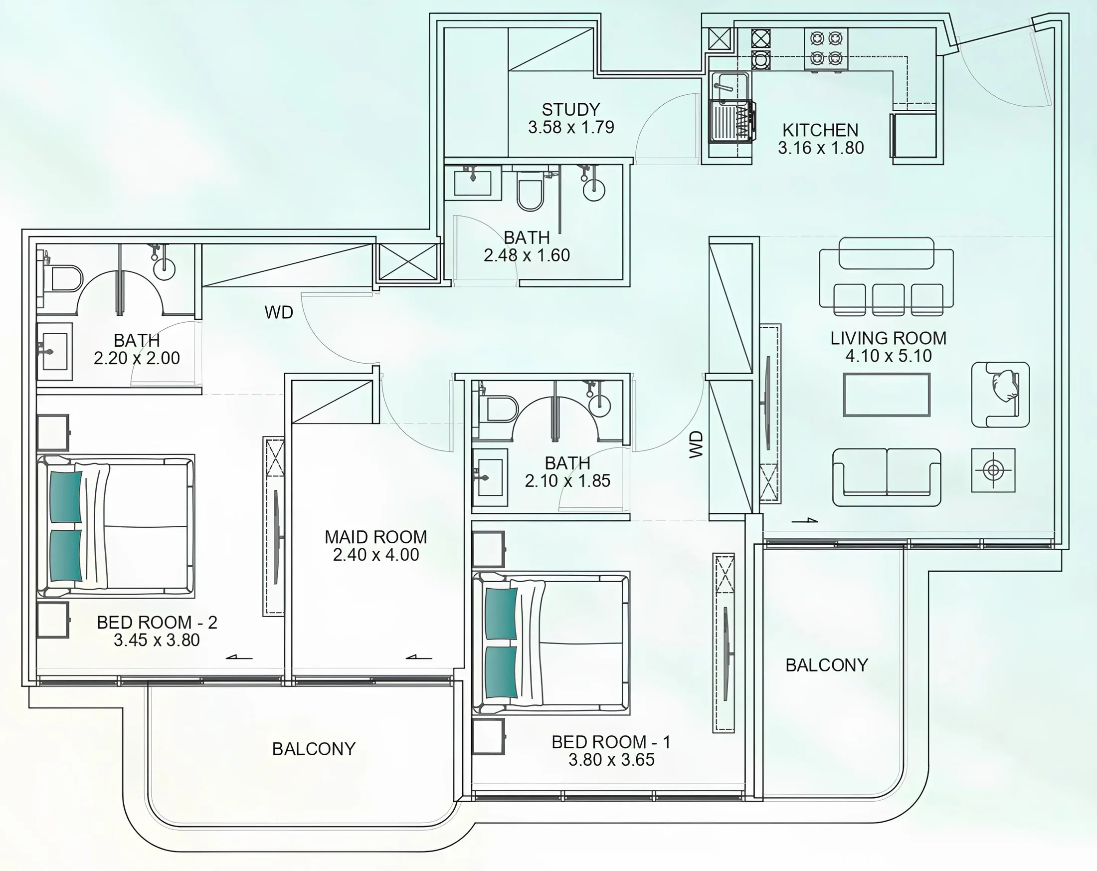 Mashriq Elite Floarea Breeze floor plan