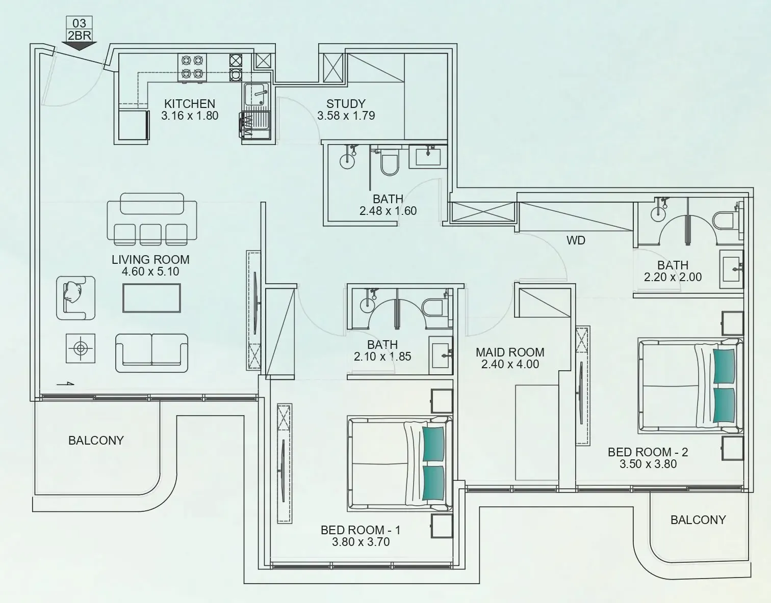 Mashriq Elite Floarea Breeze floor plan