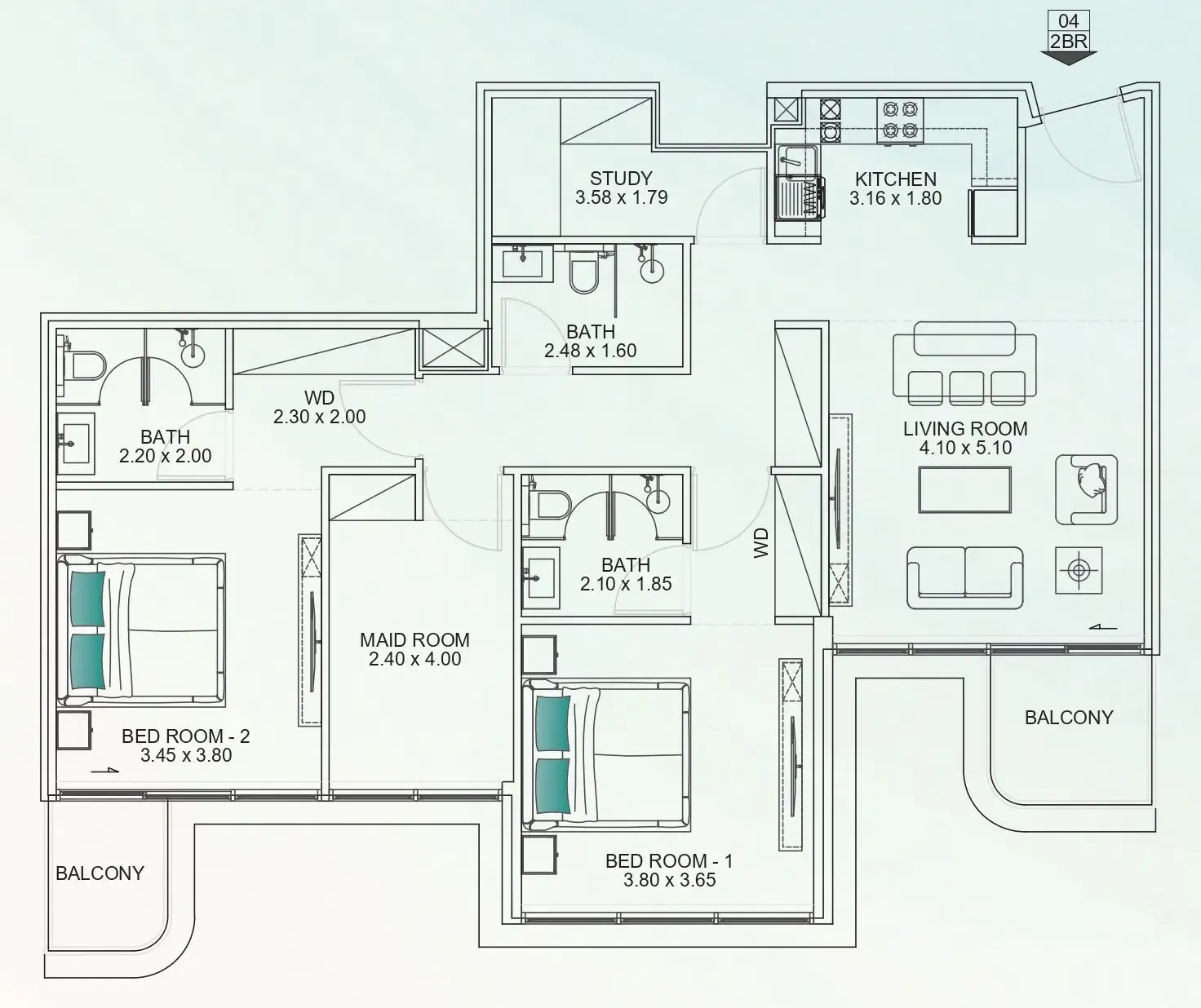 Mashriq Elite Floarea Breeze floor plan