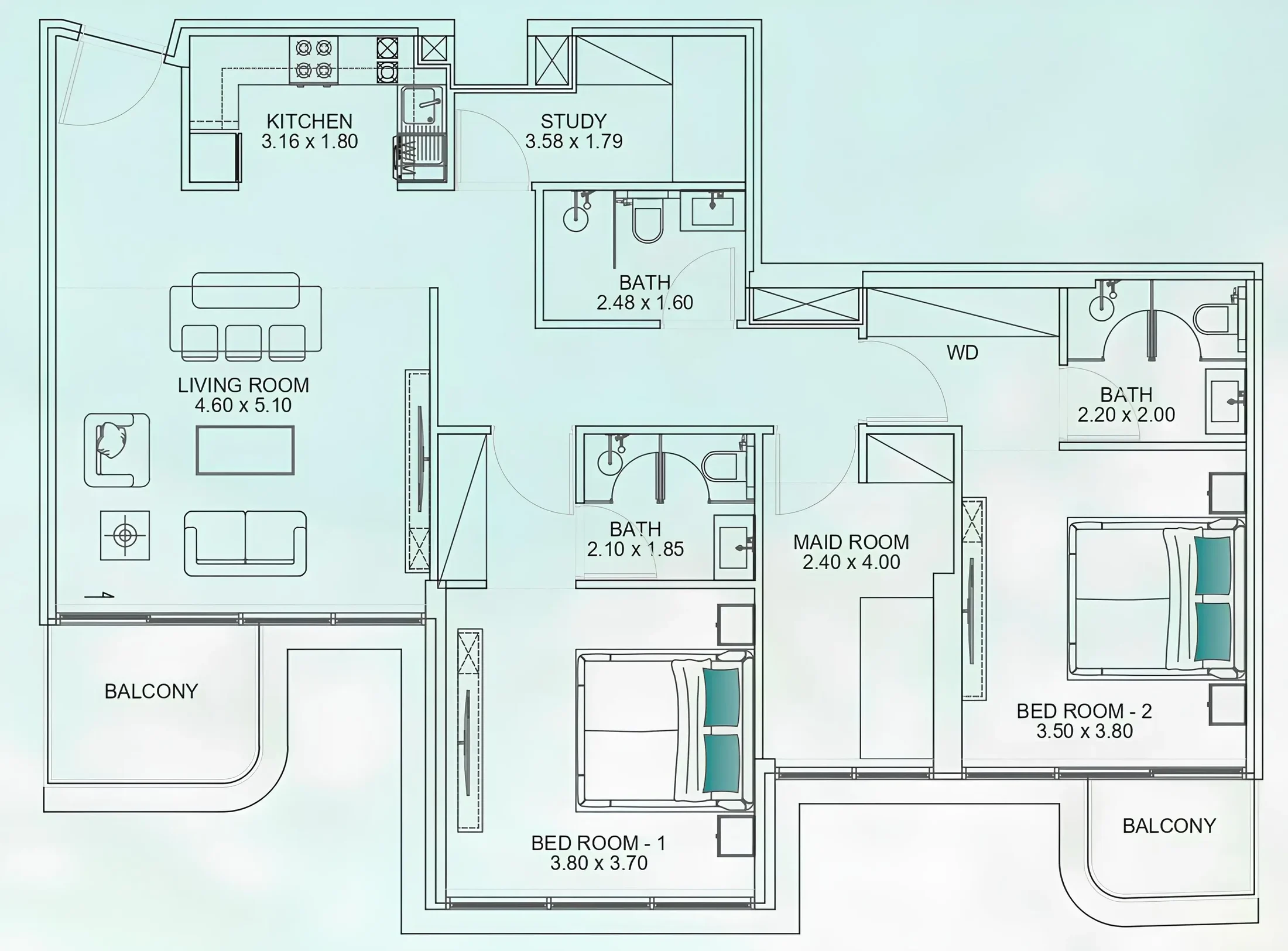 Mashriq Elite Floarea Breeze floor plan