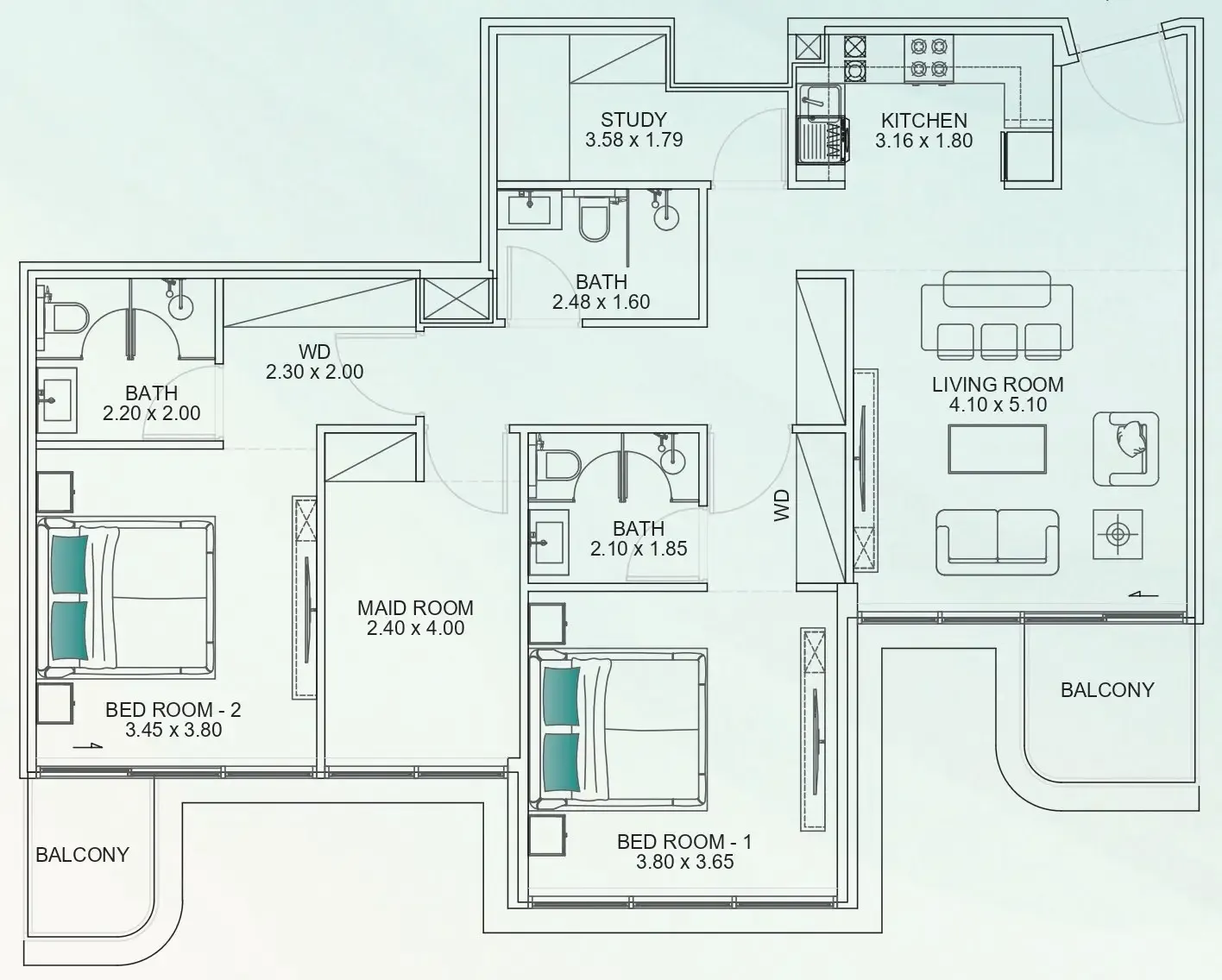 Mashriq Elite Floarea Breeze floor plan
