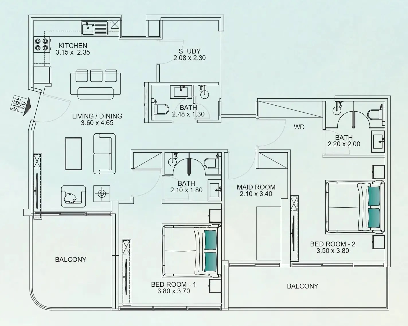 Mashriq Elite Floarea Breeze floor plan