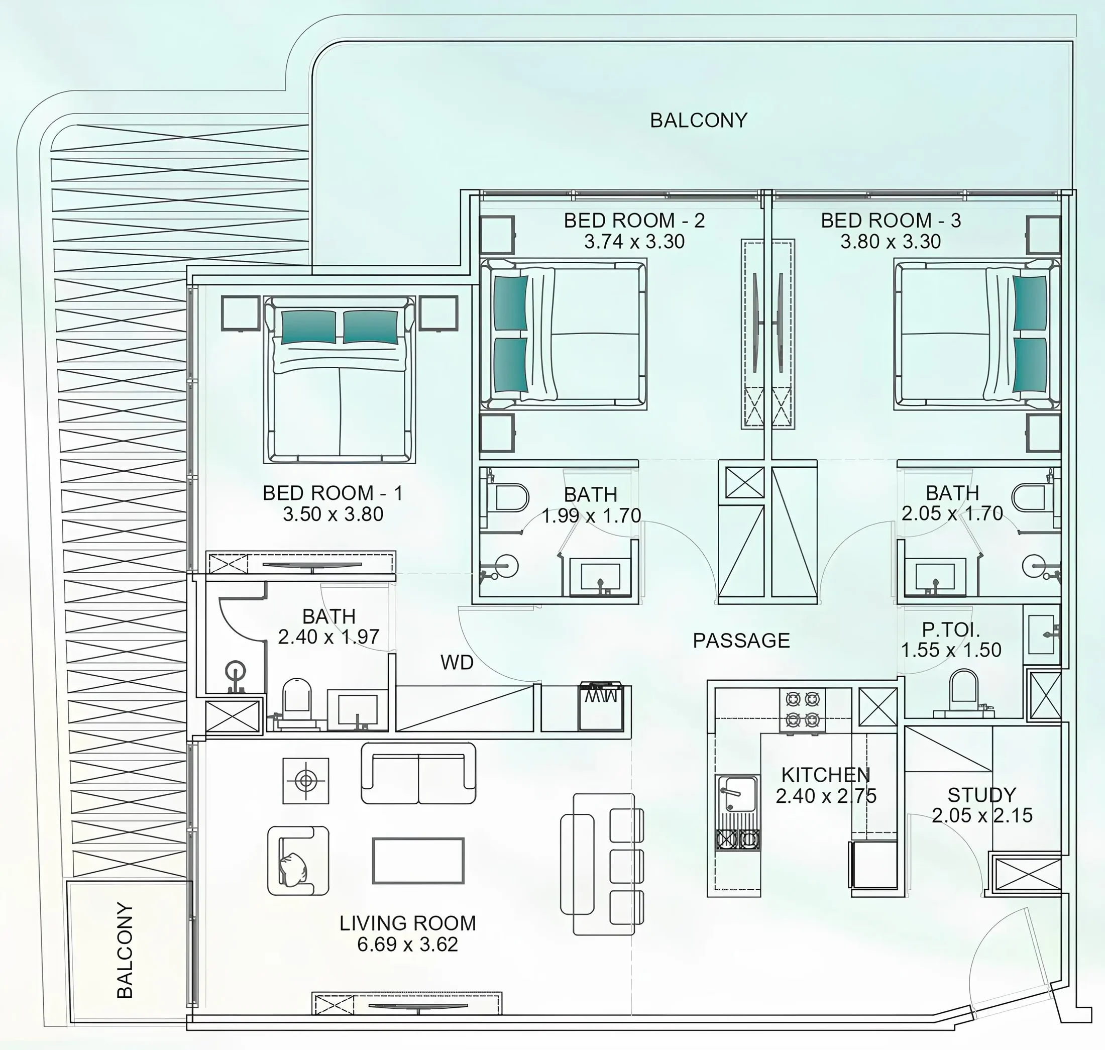 Mashriq Elite Floarea Breeze floor plan