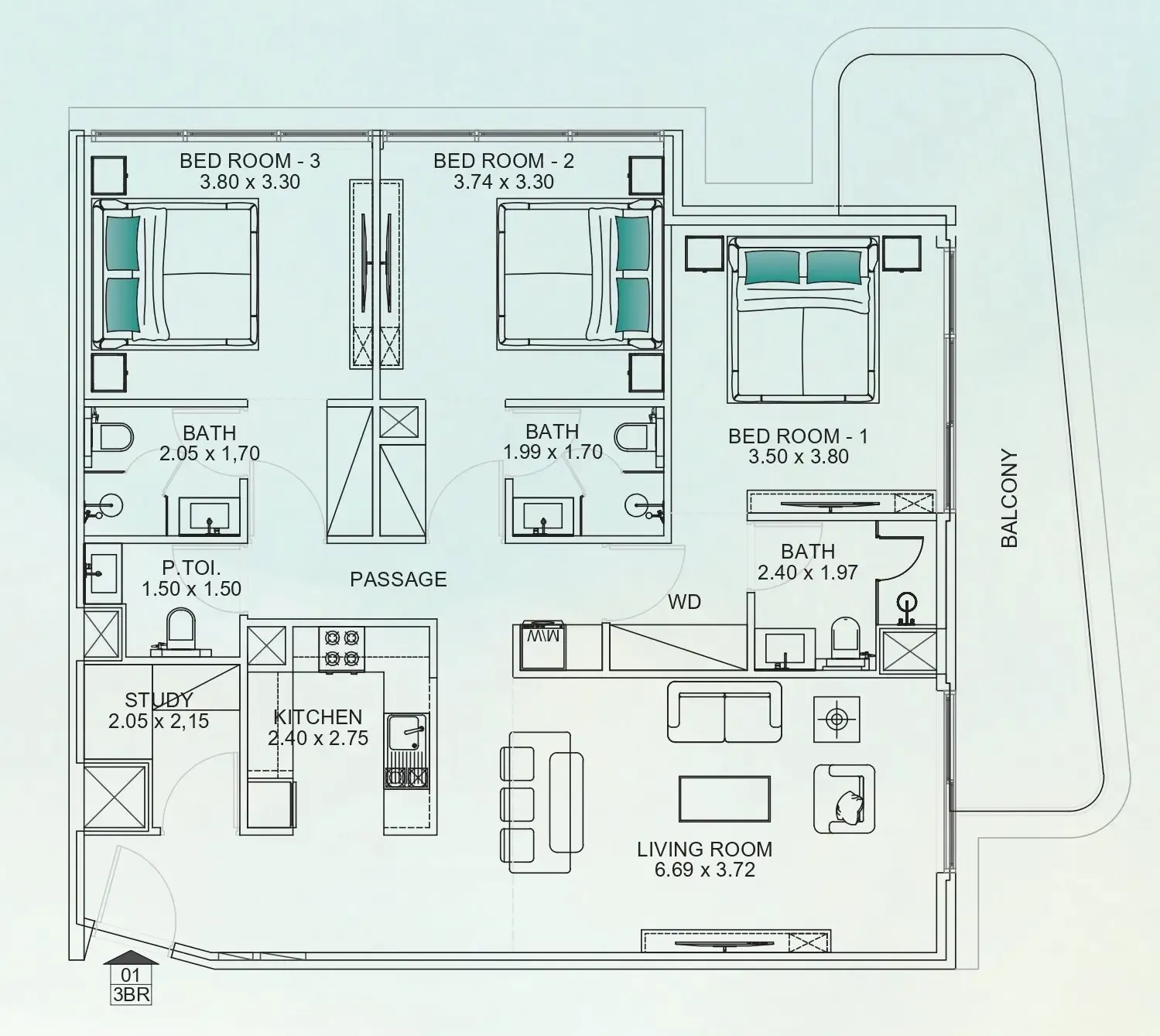 Mashriq Elite Floarea Breeze floor plan