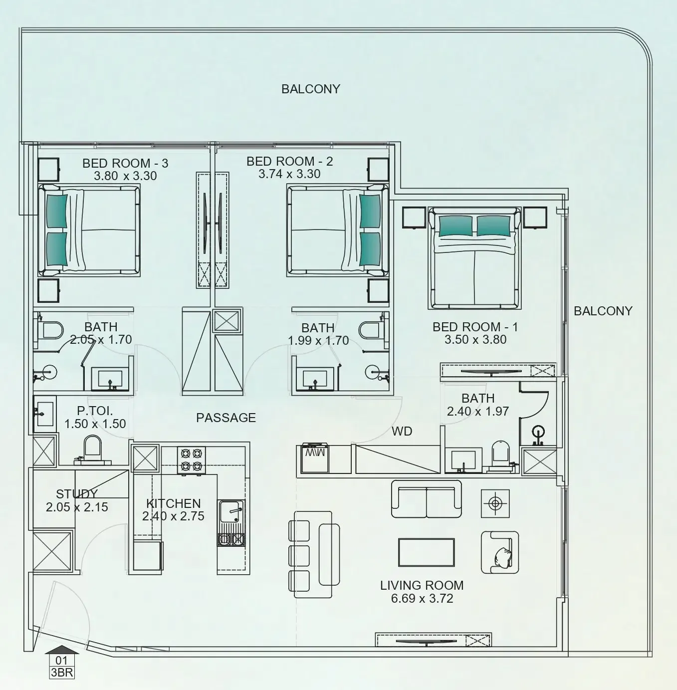 Mashriq Elite Floarea Breeze floor plan