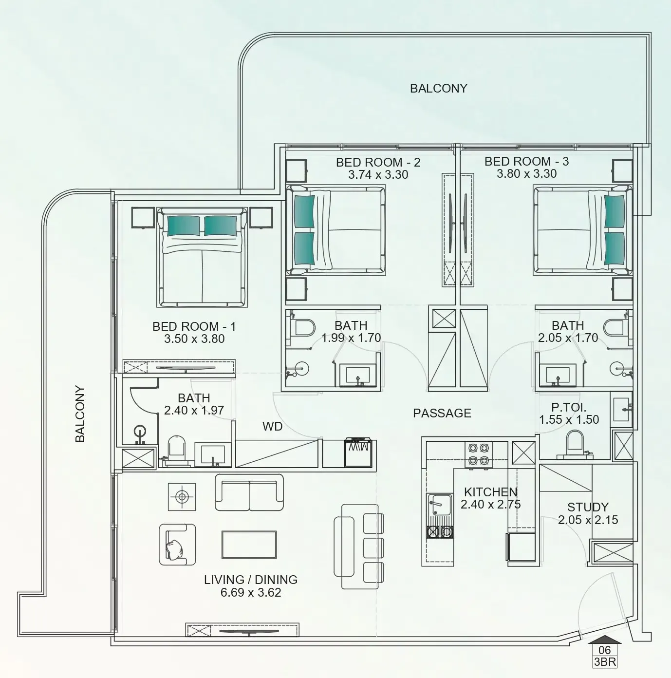 Mashriq Elite Floarea Breeze floor plan