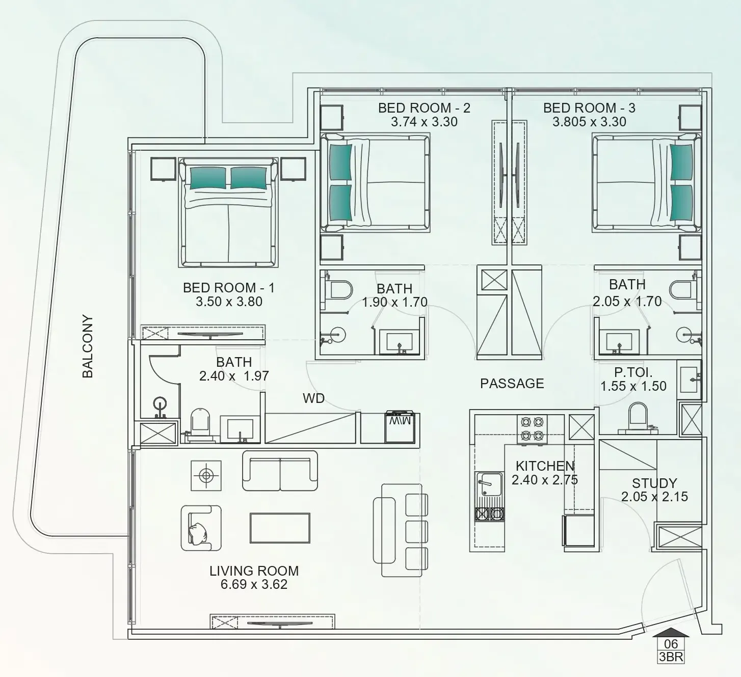 Mashriq Elite Floarea Breeze floor plan