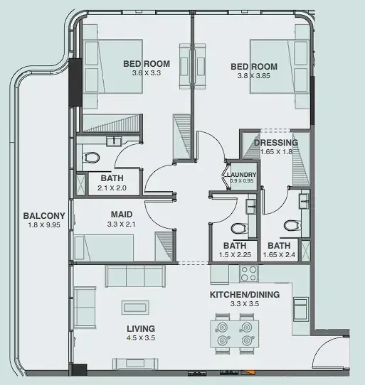 Mashriq Elite Floarea Oasis floor plan