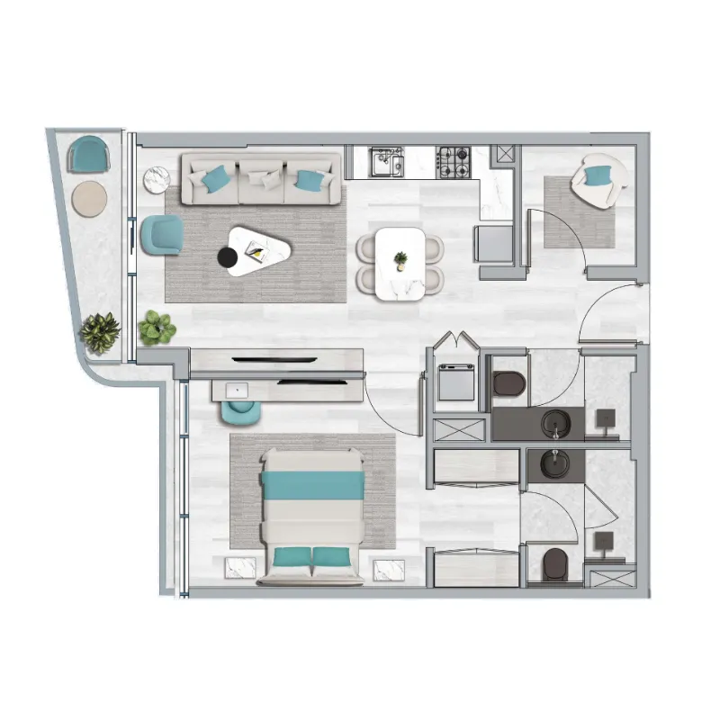 Centurion Flora Bay Residences floor plan