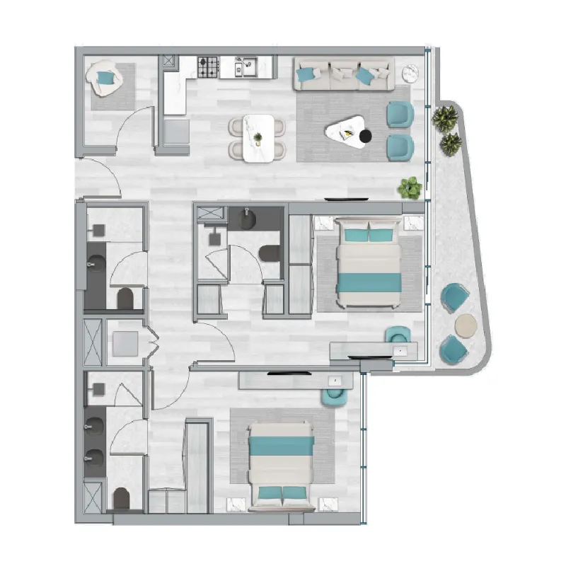 Centurion Flora Bay Residences floor plan
