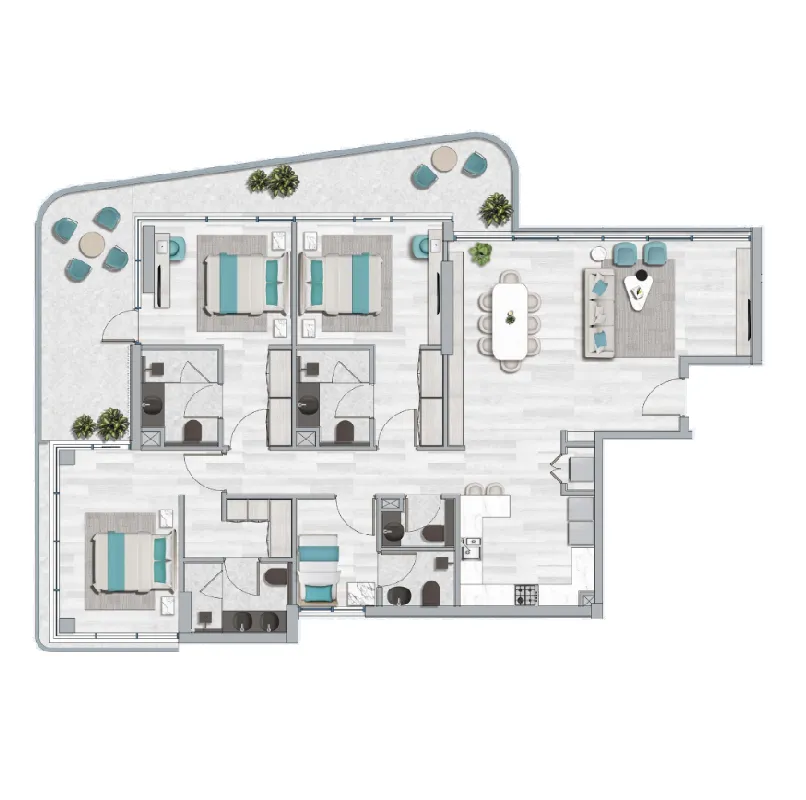 Centurion Flora Bay Residences floor plan