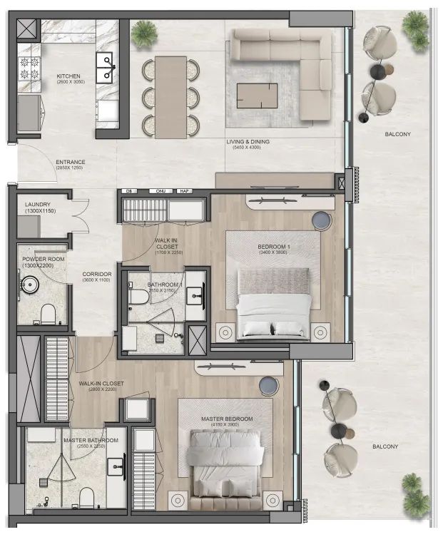 Centurion Flora Isle Beachfront Residences floor plan