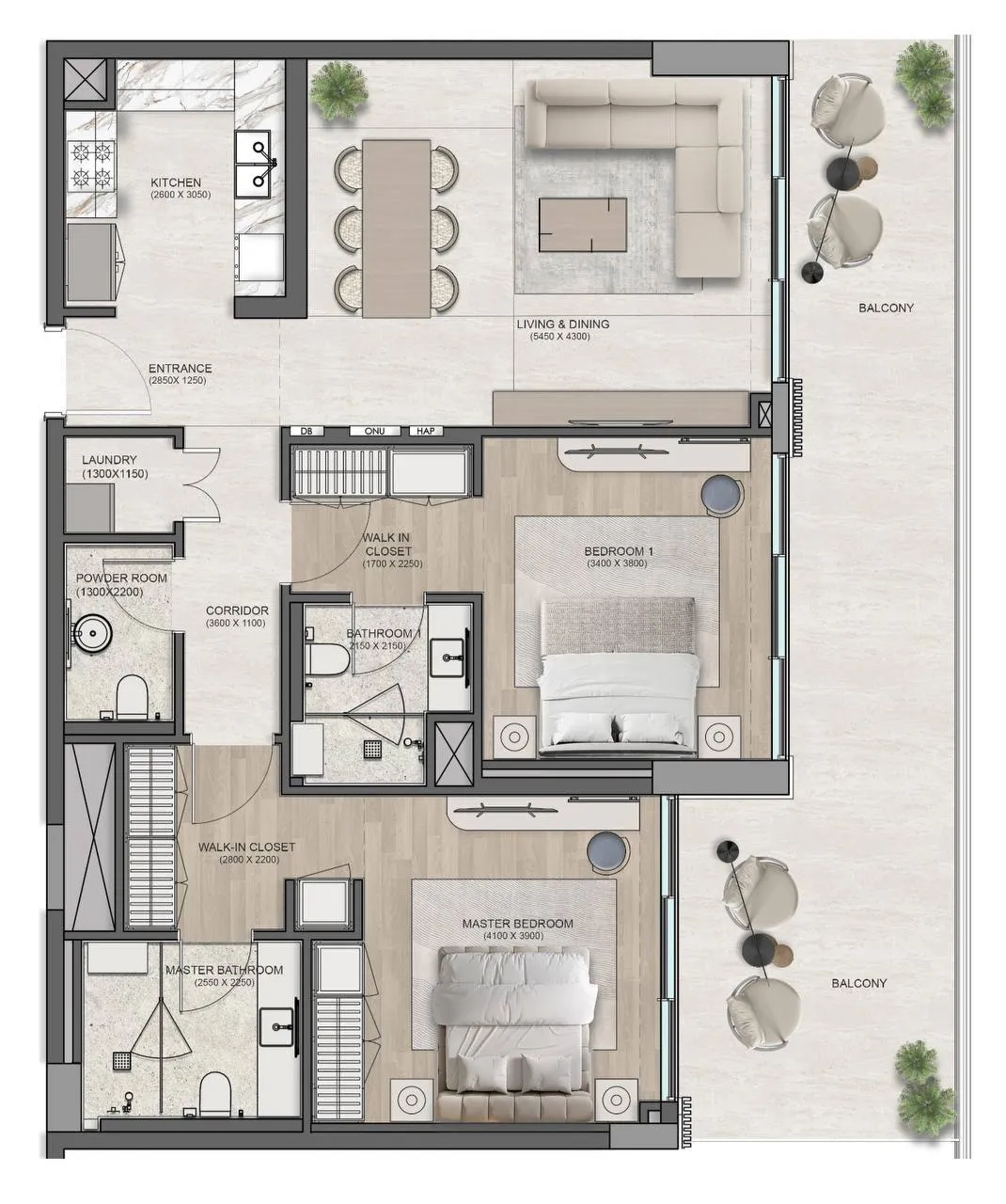 Centurion Flora Isle Beachfront Residences floor plan