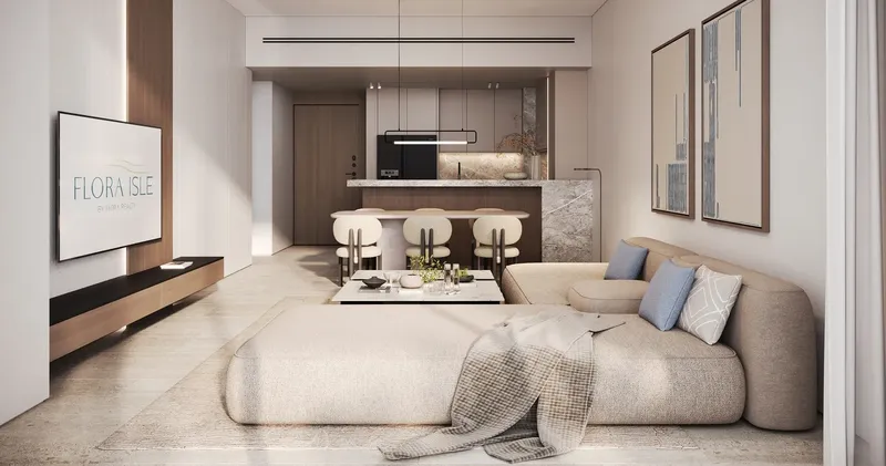 Interior at Flora Isle Beachfront Residences in Dubai Islands Dubai