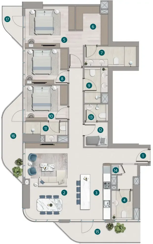 Calgary Properties L.L.C Flora Shore Beachside Residences floor plan