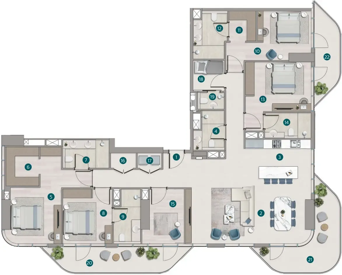 Calgary Properties L.L.C Flora Shore Beachside Residences floor plan