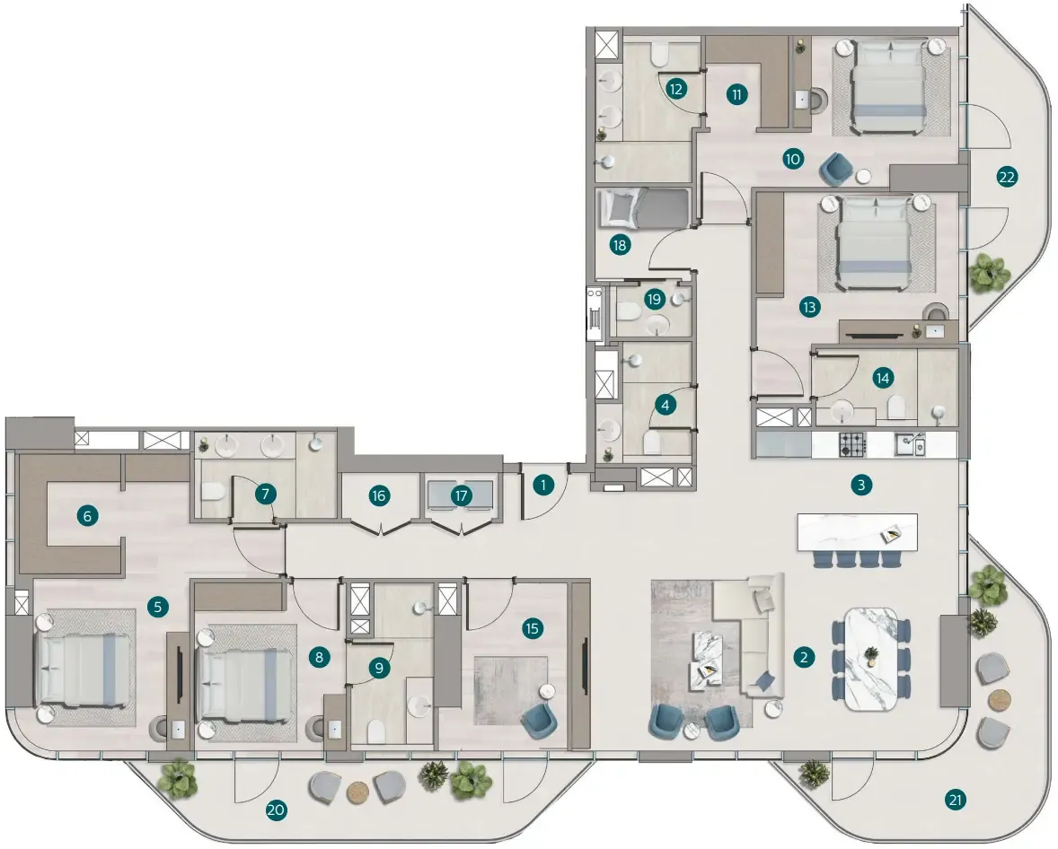 Calgary Properties L.L.C Flora Shore Beachside Residences floor plan