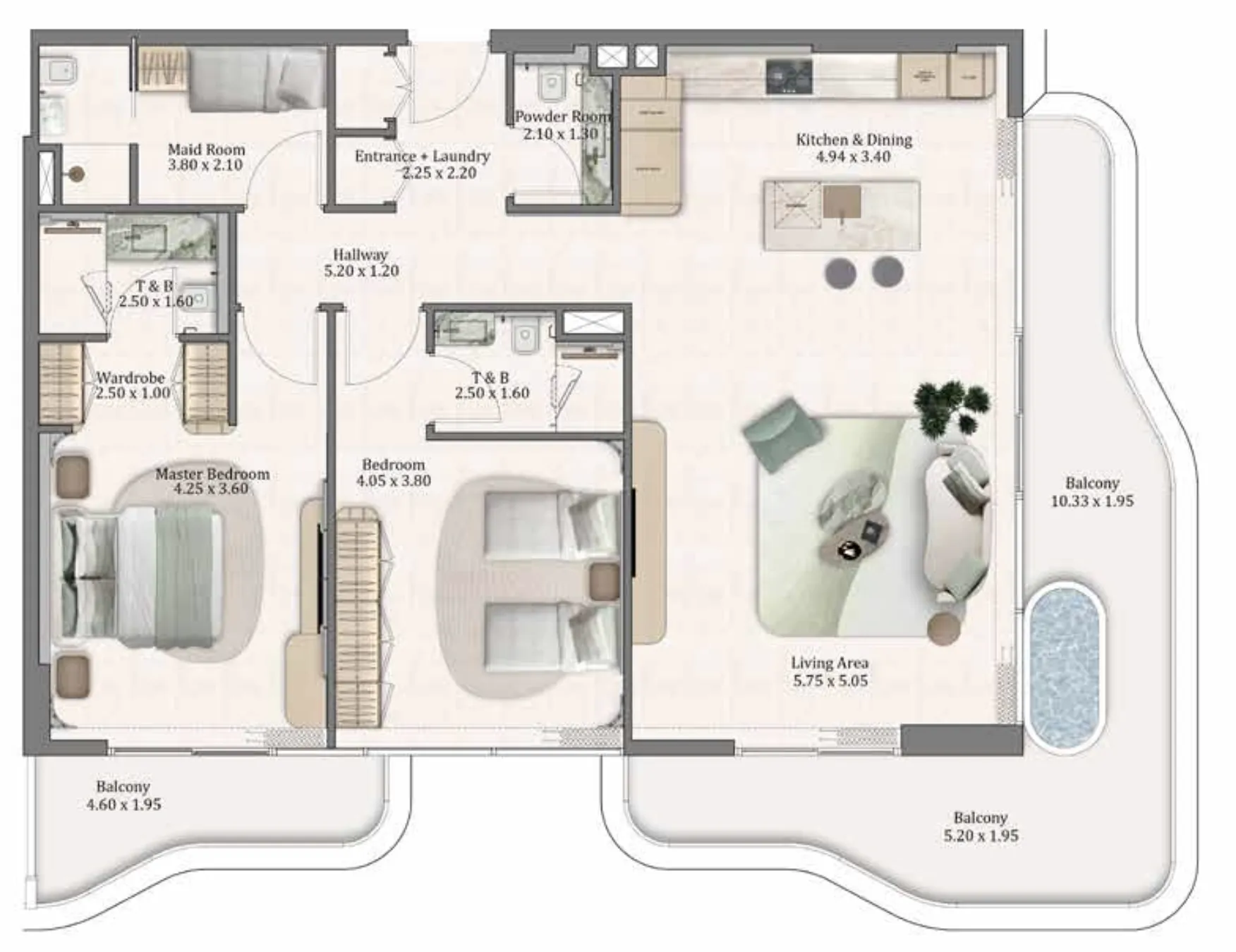 Main Realty Flow Residences floor plan
